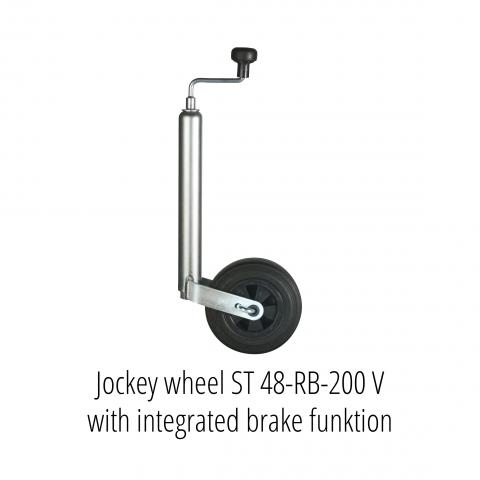 Jockey wheel ST 48-RB-200 V with integrated brake funktion